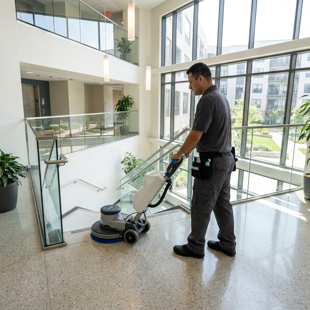 Echipamente profesionale curățenie scară bloc București - Dera Force Clean